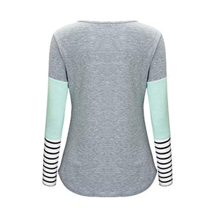 Nursing Stripe Long Sleeve Shirt