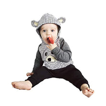 Load image into Gallery viewer, Grey &amp; Black Bear Hoodie Set