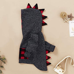 Red Plaid Dinosaur Set