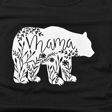 Load image into Gallery viewer, Black With White Bear Mama Short Sleeve Shirt