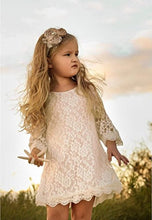 Load image into Gallery viewer, 3/4 Sleeve Ivory Lace Dress