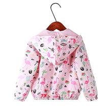 Load image into Gallery viewer, Flamingo Hooded Windbreaker Jacket