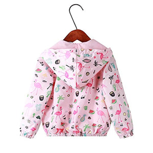 Flamingo Hooded Windbreaker Jacket