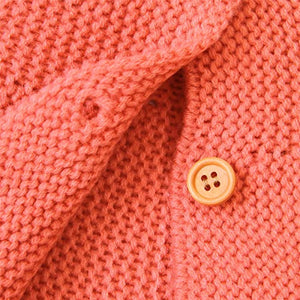 Orange Knitted Cardigan