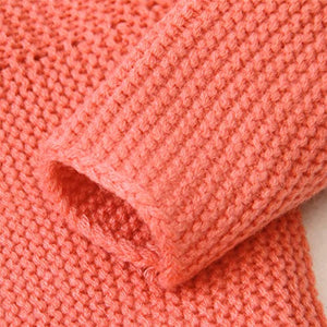 Orange Knitted Cardigan