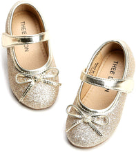 Load image into Gallery viewer, Glitter Bow Flats