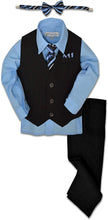 Load image into Gallery viewer, Blue Pinstripe Formal Set