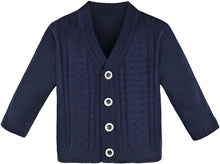 Load image into Gallery viewer, Navy Cable Knit Cardigan